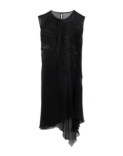Alberta Ferretti Woman Mini Dress Black Size 12 Polyester, Silk