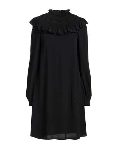 Alberta Ferretti Woman Mini Dress Black Size 4 Acetate, Silk