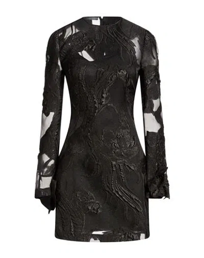 Alberta Ferretti Woman Mini Dress Black Size 4 Acetate, Silk, Elastane