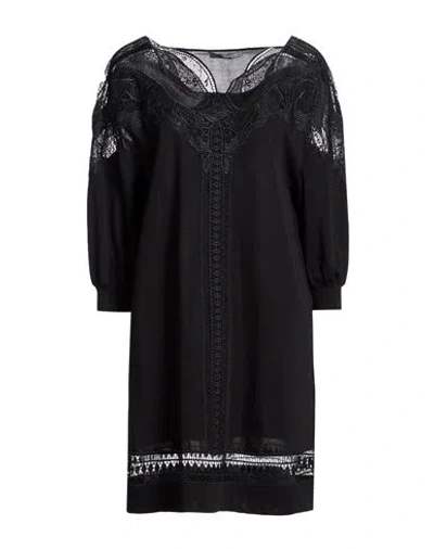 Alberta Ferretti Woman Mini Dress Black Size 4 Cotton