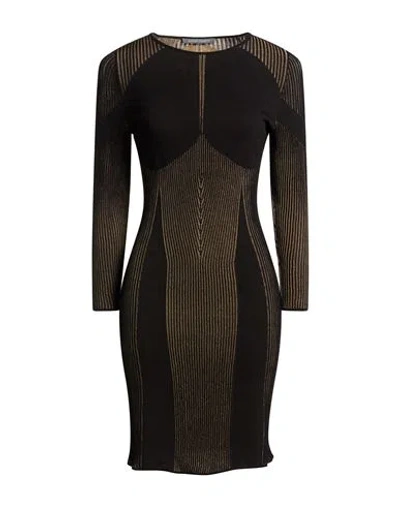 Alberta Ferretti Woman Mini Dress Black Size 4 Viscose, Polyamide In Animal Print