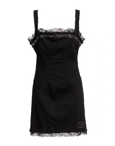 Alberta Ferretti Woman Mini Dress Black Size 6 Cotton, Elastane