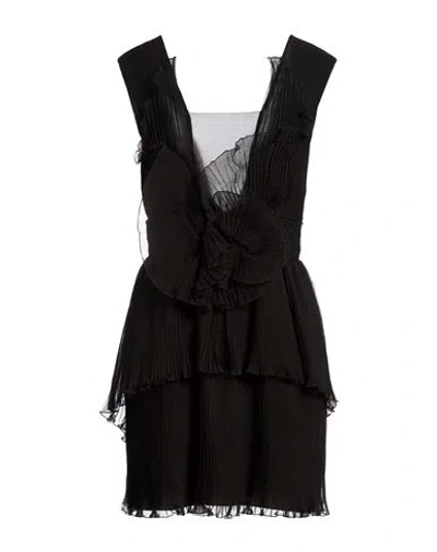 Alberta Ferretti Woman Mini Dress Black Size 6 Silk