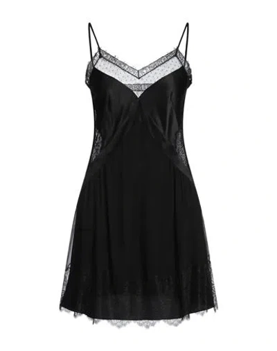 Alberta Ferretti Woman Mini Dress Black Size 6 Silk, Polyamide