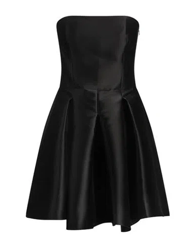 Alberta Ferretti Woman Mini Dress Black Size 8 Polyester, Silk