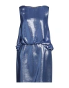 Alberta Ferretti Woman Mini Dress Blue Size 8 Silk, Polyamide In Blue