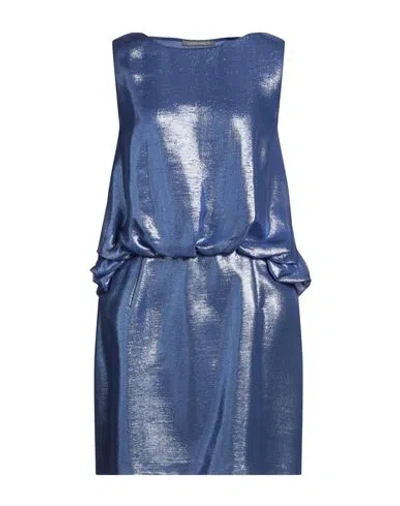 Alberta Ferretti Woman Mini Dress Blue Size 8 Silk, Polyamide