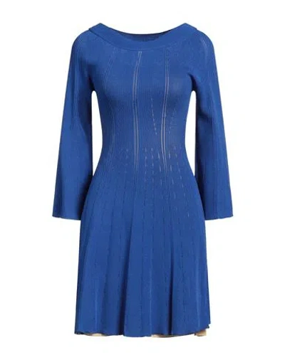 Alberta Ferretti Woman Mini Dress Blue Size 4 Viscose, Polyamide, Polyester