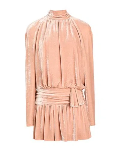 Alberta Ferretti Woman Mini Dress Blush Size 4 Viscose, Silk