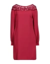 Alberta Ferretti Woman Mini Dress Brick Size 6 Acetate, Viscose, Silk In Red