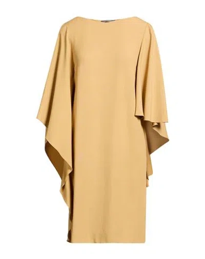 Alberta Ferretti Woman Mini Dress Camel Size 4 Acetate, Viscose In Brown