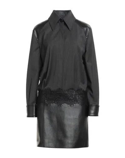 Alberta Ferretti Woman Mini Dress Charcoal Size 6 Polyester, Virgin Wool, Viscose, Elastane, Polyure In Gray