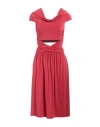 Alberta Ferretti Woman Mini Dress Coral Size 4 Viscose, Elastane In Red