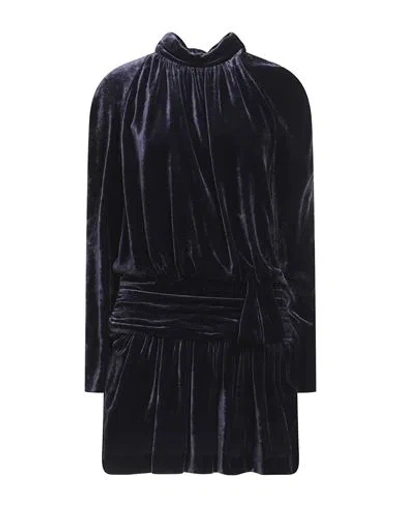 Alberta Ferretti Woman Mini Dress Dark Purple Size 8 Viscose, Silk