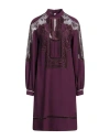 Alberta Ferretti Woman Mini Dress Plum Size 4 Acetate, Viscose In Purple