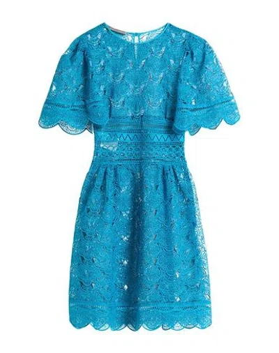 Alberta Ferretti Woman Mini Dress Deep Teal Size 2 Polyester In Blue