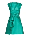 Alberta Ferretti Woman Mini Dress Emerald Green Size 8 Polyester, Silk
