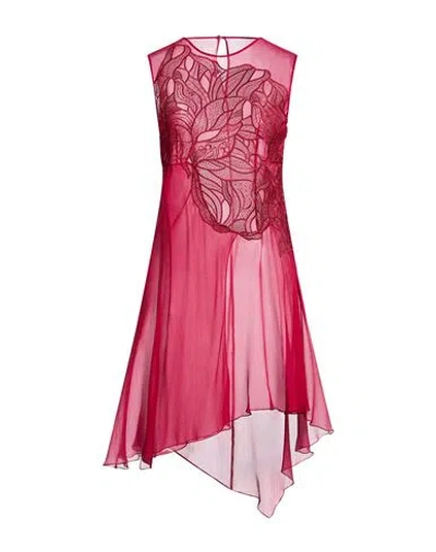 Alberta Ferretti Woman Mini Dress Garnet Size 8 Polyester, Silk In Red