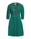Alberta Ferretti Woman Mini Dress Green Size 10 Acetate, Silk, Polyester, Acrylic