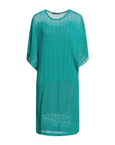 Alberta Ferretti Woman Mini Dress Green Size 4 Viscose, Polyamide