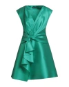 Alberta Ferretti Water Green Mini Short Dress In Green