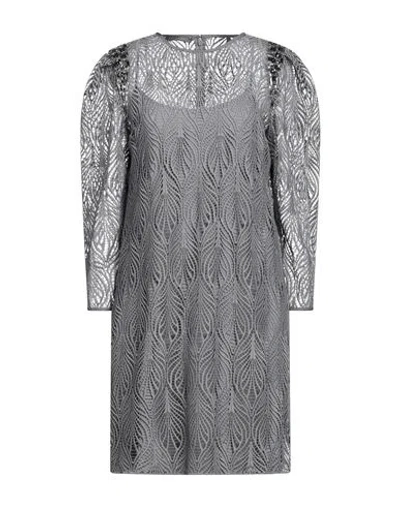 Alberta Ferretti Woman Mini Dress Grey Size 6 Polyamide, Glass