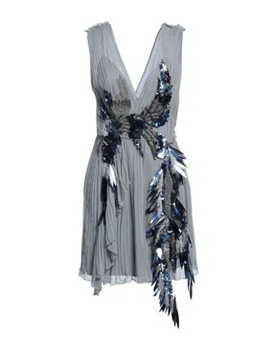 Alberta Ferretti Woman Mini Dress Grey Size 8 Acetate, Elastane, Silk