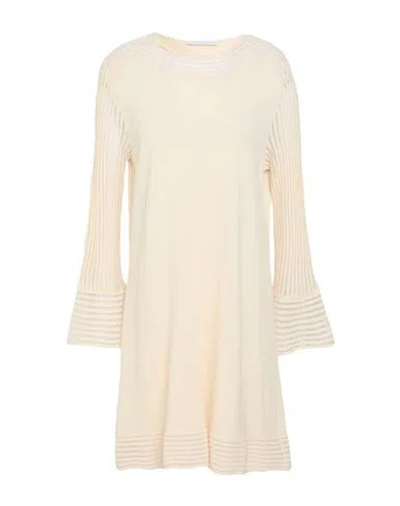 Alberta Ferretti Woman Mini Dress Ivory Size 6 Viscose, Polyamide In Neutral