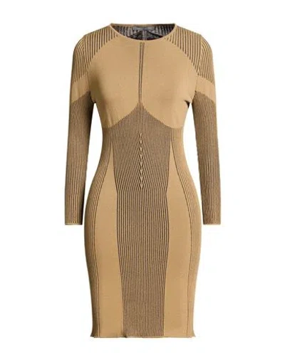 Alberta Ferretti Woman Mini Dress Khaki Size 4 Viscose, Polyamide In Brown