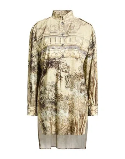 Alberta Ferretti Woman Mini Dress Khaki Size 8 Cotton In Neutral