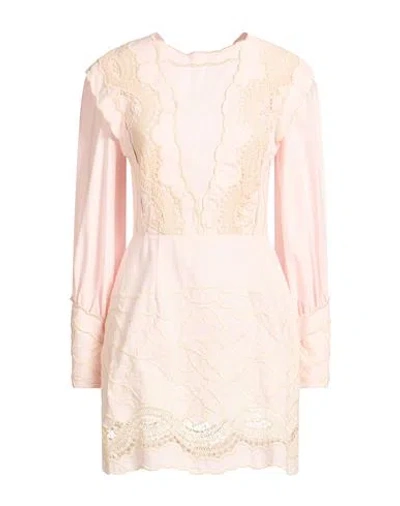 Alberta Ferretti Woman Mini Dress Light Pink Size 8 Cotton