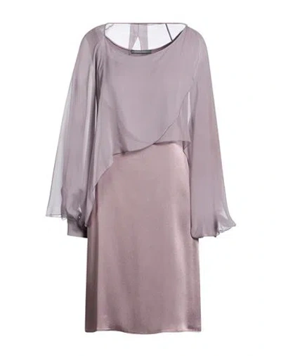 Alberta Ferretti Woman Mini Dress Lilac Size 8 Acetate, Silk In Purple