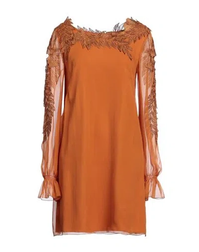 Alberta Ferretti Woman Mini Dress Mandarin Size 10 Silk