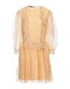 Alberta Ferretti Short Dresses In Yellow