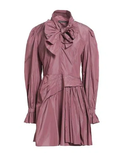 Alberta Ferretti Woman Mini Dress Mauve Size 8 Polyester, Silk In Purple