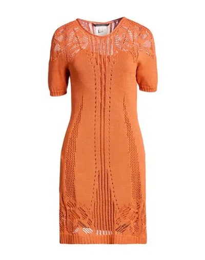 Alberta Ferretti Woman Mini Dress Orange Size 4 Cotton