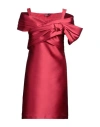 Alberta Ferretti Woman Midi Dress Brick Red Size 8 Polyester, Silk In Red