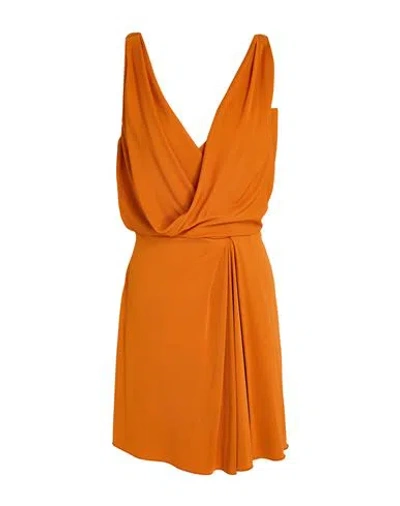 Alberta Ferretti Woman Mini Dress Rust Size 2 Viscose In Red