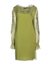 Alberta Ferretti Woman Mini Dress Sage Green Size 10 Silk, Polyester