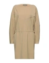 Alberta Ferretti Wool Blend Mini Dress Women In Khaki