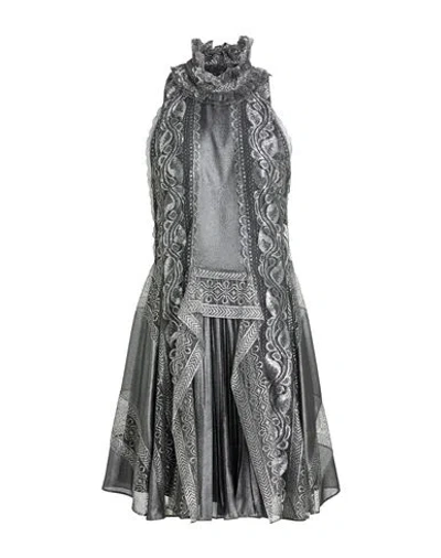 Alberta Ferretti Woman Mini Dress Silver Size 6 Polyester