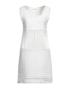 Alberta Ferretti Woman Mini Dress White Size 8 Cotton, Viscose, Silk In White