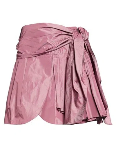 Alberta Ferretti Woman Mini Skirt Antique Rose Size 2 Polyester, Silk In Pink