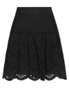 Alberta Ferretti Woman Mini Skirt Black Size 6 Cotton, Elastane