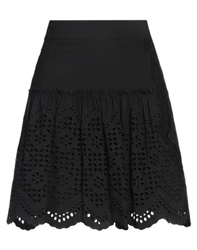 Alberta Ferretti Woman Mini Skirt Black Size 6 Cotton, Elastane In Black