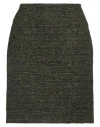 Alberta Ferretti Woman Mini Skirt Green Size 4 Polyester, Cotton, Acrylic, Wool, Polyamide