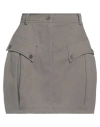Alberta Ferretti Woman Mini Skirt Grey Size 6 Cotton, Elastane