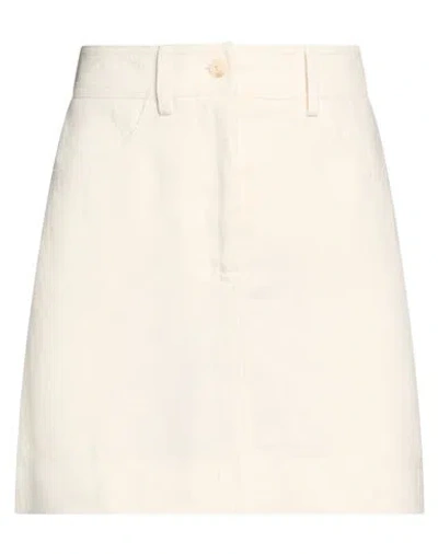 Alberta Ferretti Woman Mini Skirt Ivory Size 0 Linen In White