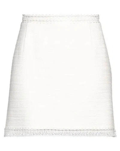 Alberta Ferretti Woman Mini Skirt Off White Size 12 Cotton, Viscose, Polyamide