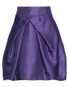 Alberta Ferretti Woman Mini Skirt Purple Size 2 Silk In Purple